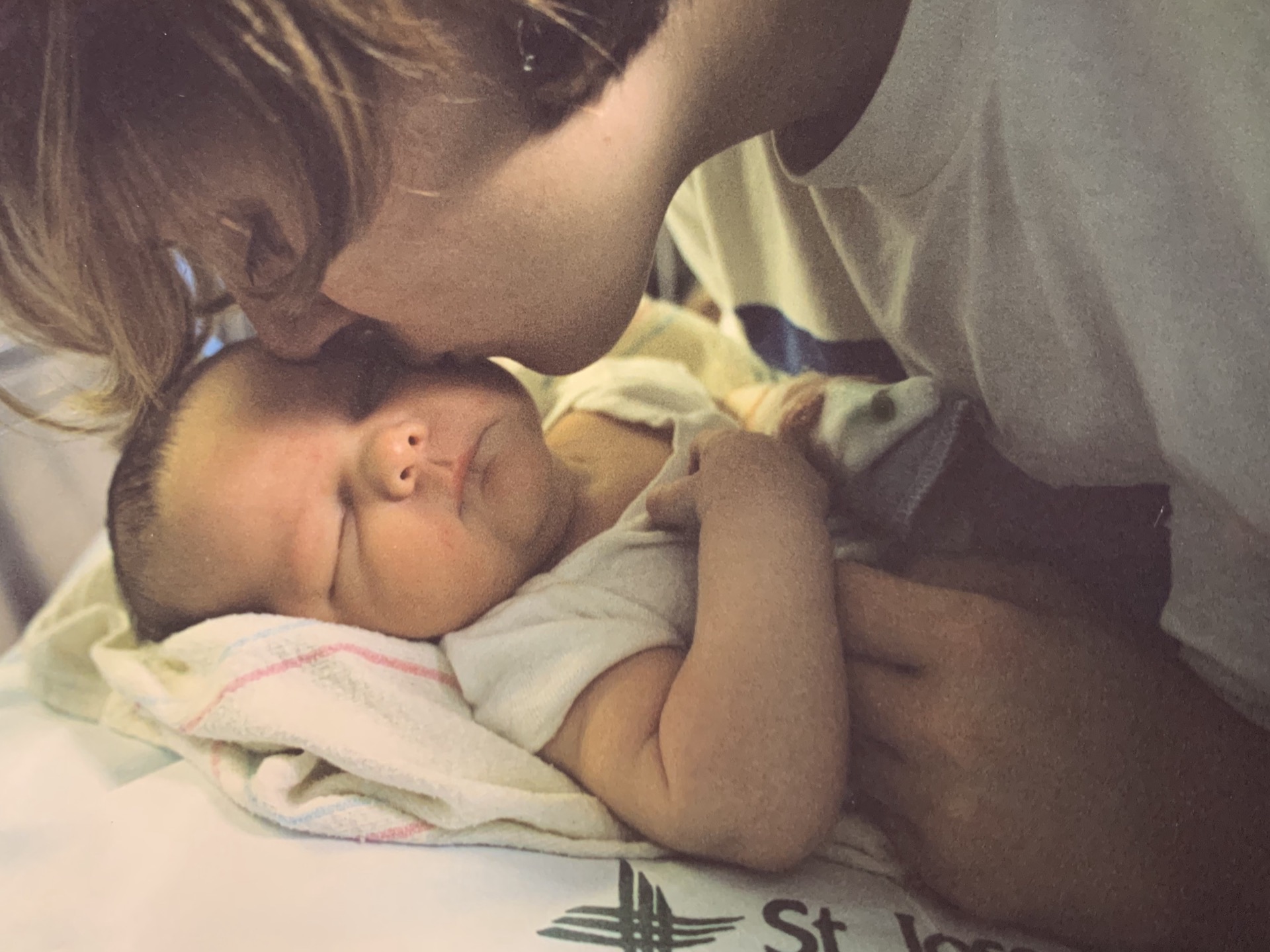 Margaret with her baby at the hospital