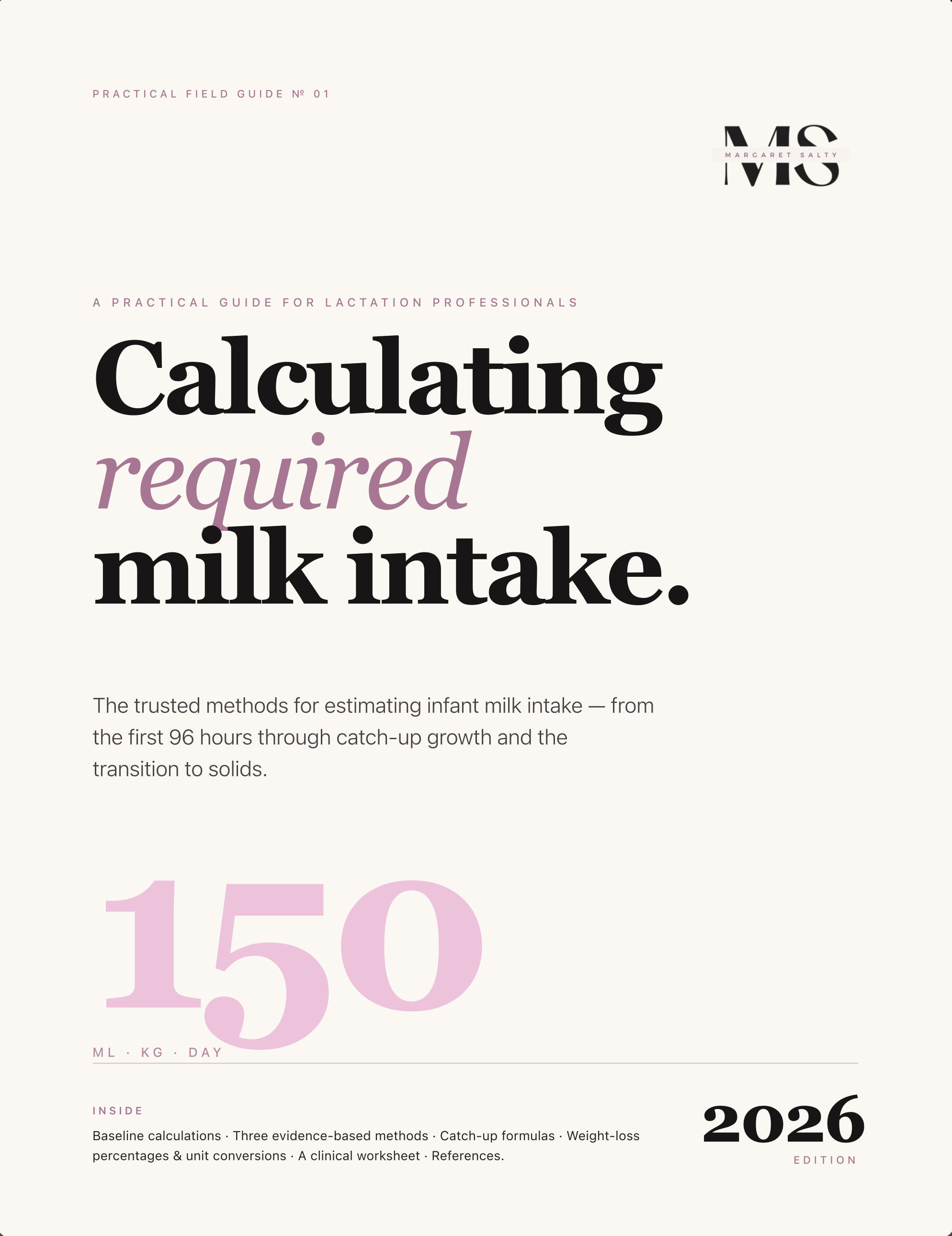 Calculating Required Milk Intake guide cover